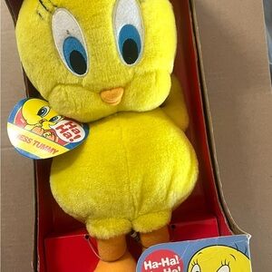 Bright Yellow Plush Bird Toy